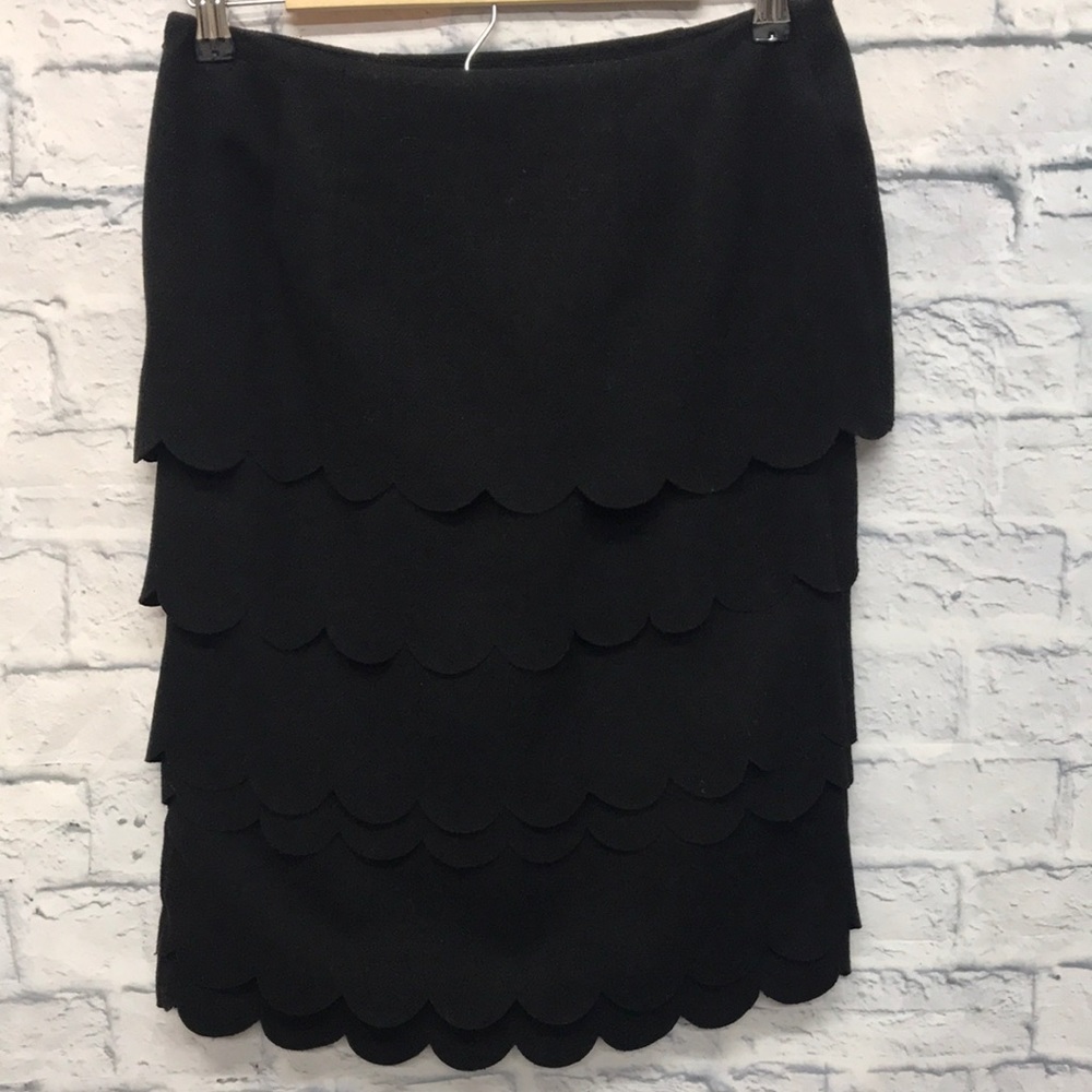 Anthropologie Maeve Scallop Pencil Skirt